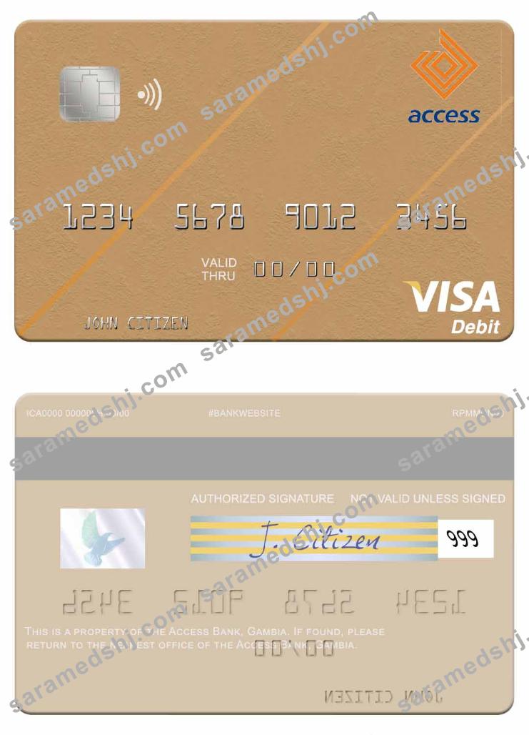 Gambia Access Bank visa debit card